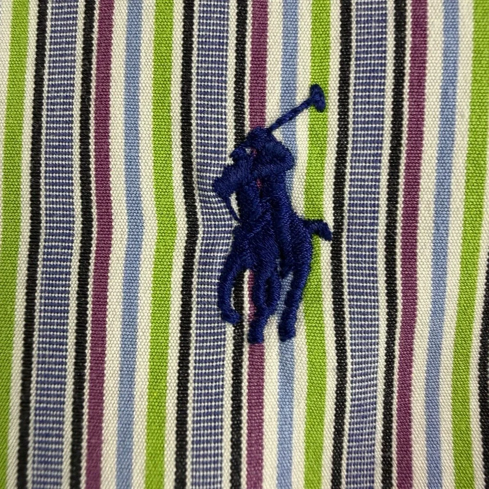Ralph Lauren Shirt Mens 16.5 34/35 Classic Fit Multicolor Stripe Button Down